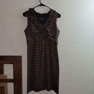Black and brown striped dress